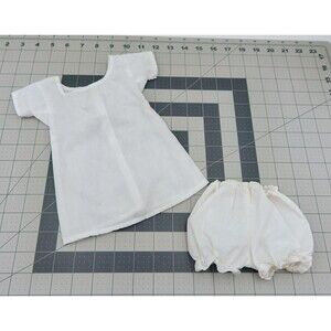 American Girl Doll White Cotton Nightgown Shift Bloomers Pants